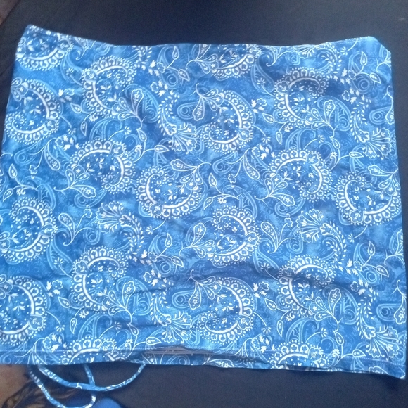 Blue bandana three piece plus size swimsuit - Picture 1 of 3